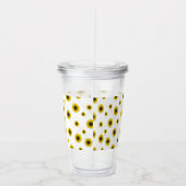 Verre En Acrylique Tasse en acrylique à motif tournesol blanc personn (Droite)