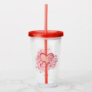Verre En Acrylique Tasse en acrylique pour la Saint-Valentin
