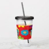 Verre En Acrylique Tasse Enfant Ours Fleur Groovy Camping (Gauche)