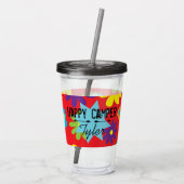 Verre En Acrylique Tasse Enfant Ours Fleur Groovy Camping (Dos)