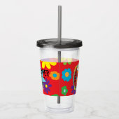 Verre En Acrylique Tasse Enfant Ours Fleur Groovy Camping (Droite)