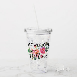 Verre En Acrylique Tasse personnalisée de demoiselle de honneur