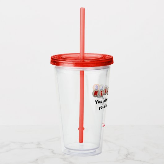 Verre En Acrylique Tasse réutilisable de boissons avec la couverture (Droite)