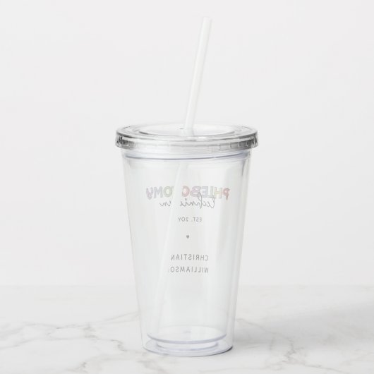 Verre En Acrylique Technicien en pharmacie sur mesure PBT Phlebotomie (Dos)