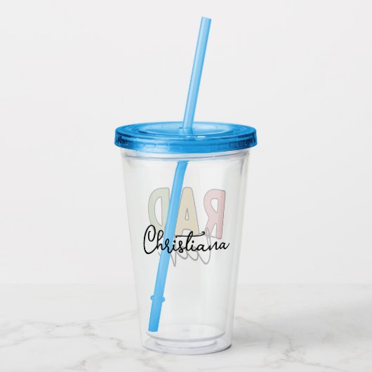 Verre En Acrylique Technologue radiologique sur mesure Rad Tech Radio (Dos)