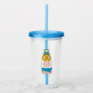 Verre En Acrylique Temps d'aventure BMO, Jake & Finn