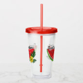 Verre En Acrylique Temps d'été doux | Watercolor Watermelon (Droite)