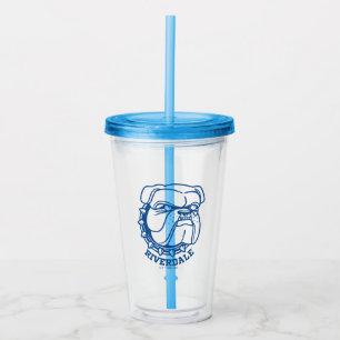Verre En Acrylique Tête de Riverdale Bulldog