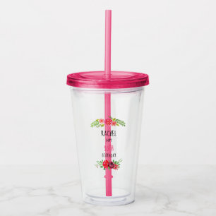 Verre En Acrylique Texte assez rose de joyeux anniversaire de rose