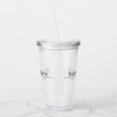 Verre En Acrylique Texte noir classique simple (Gauche)
