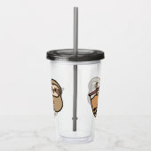 Verre En Acrylique Thé à bulle mou et fentes (Droite)