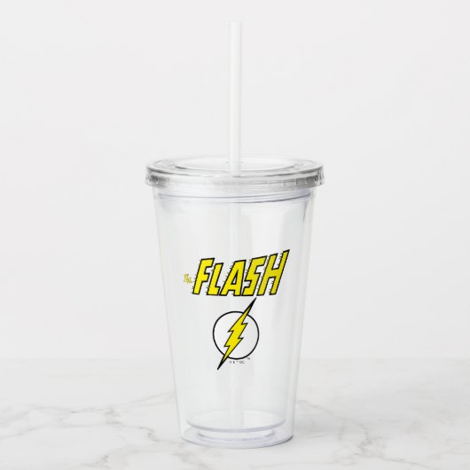 Verre En Acrylique The Flash Name & Lightning Bolt Logo (Devant)
