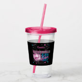 Verre En Acrylique Thème rétro néon des années 70 Boule à facettes En (Dos)