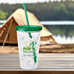 Verre En Acrylique Thérapie de la nature Camping familial personnalis