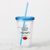 Verre En Acrylique Tiara Party Où est ma fête de douche à lèvres (Dos)