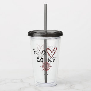 Verre En Acrylique Ton coeur est mon boussole