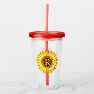Verre En Acrylique Tournesol monogramme