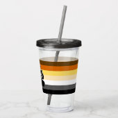 Verre En Acrylique Très Cool Gay Bear Pride Drapeau Ours Paw (Dos)