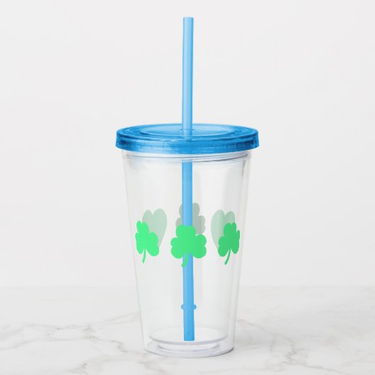 Verre En Acrylique Trinité des trois trèfles verts (Devant)