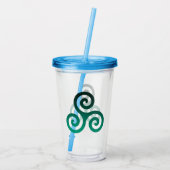 Verre En Acrylique Triskele vert (Dos)