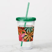 Verre En Acrylique tropical/hawaïen/floral/fleur (Dos)