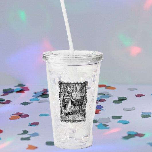 Verre En Acrylique Trou d'équitation Parler à Wolf Trees Ornate Frame