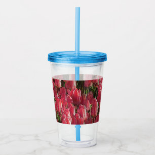 Verre En Acrylique Tulipes roses florales