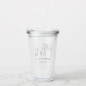 Verre En Acrylique Tumbler acrylique M & Mme pour mariage (Dos)