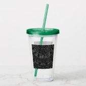 Verre En Acrylique Tumbler Acrylique Mandala Charbon (Dos)