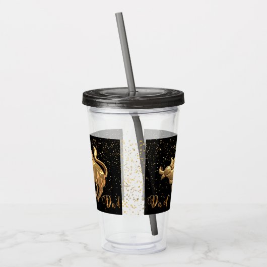 Verre En Acrylique Tumbler acrylique Taurus Zodiac (Gauche)