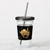 Verre En Acrylique Tumbler acrylique Taurus Zodiac (Dos)