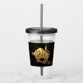 Verre En Acrylique Tumbler acrylique Taurus Zodiac (Devant)