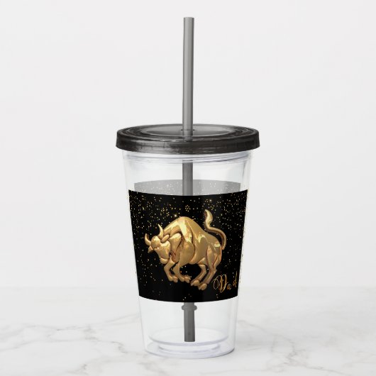 Verre En Acrylique Tumbler acrylique Taurus Zodiac (Devant)