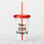 Verre En Acrylique Tumbler avec mahjong - un punk de tuiles de dragon (Devant)