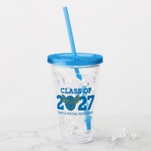 Tumbler en acrylique de la promotion 2027 de Flori