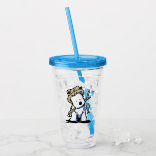 Verre En Acrylique Tumbler en acrylique KiniArt Fishing Westie