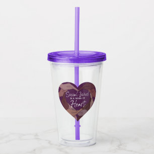 Verre En Acrylique Tumbler Mois du travail social