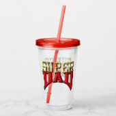 Verre En Acrylique Tumbler - "SUPER PAPA" (Dos)