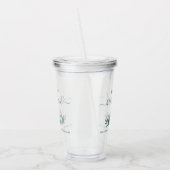 Verre En Acrylique Turquoise & Aqua Roses Élégant Mariage Bridesmaid (Gauche)