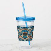 Verre En Acrylique Turquoise Gold Sun Southwestern Art (Gauche)