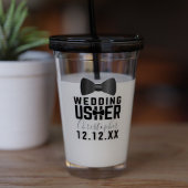 Verre En Acrylique Tuxedo Mariage Usher Bridal Party Tumbler