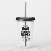 Verre En Acrylique Tuxedo Mariage Usher Bridal Party Tumbler (Devant)