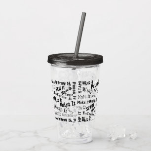 Verre En Acrylique Typographie de fabrication