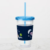 Verre En Acrylique Un adorable vaisseau-fusée dans l'espace dessin an (Droite)