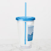 Verre En Acrylique Un dauphin bleu (Droite)