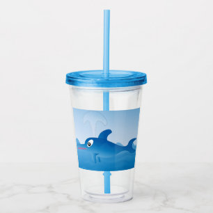 Verre En Acrylique Un dauphin bleu