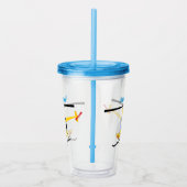 Verre En Acrylique Un joli hélicoptère de dessin animé jaune (Droite)