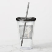 Verre En Acrylique Un mignon chien blanc effrayé pour devenir 40 Anni (Dos)