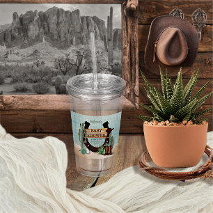 Verre En Acrylique Un petit Baby shower Western Boy Cowboy