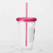 Verre En Acrylique UNICORN 16oz, Fuchsia Pink (Droite)